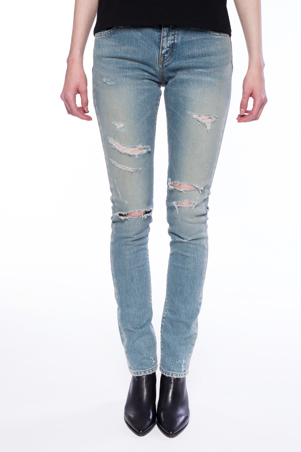 蓝色Distressed jeans Saint Laurent - Vitkac 中国